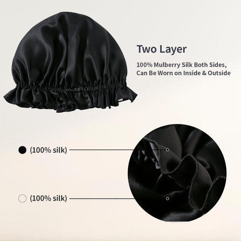 19 Momme Silk Sleep Cap With Double Colors